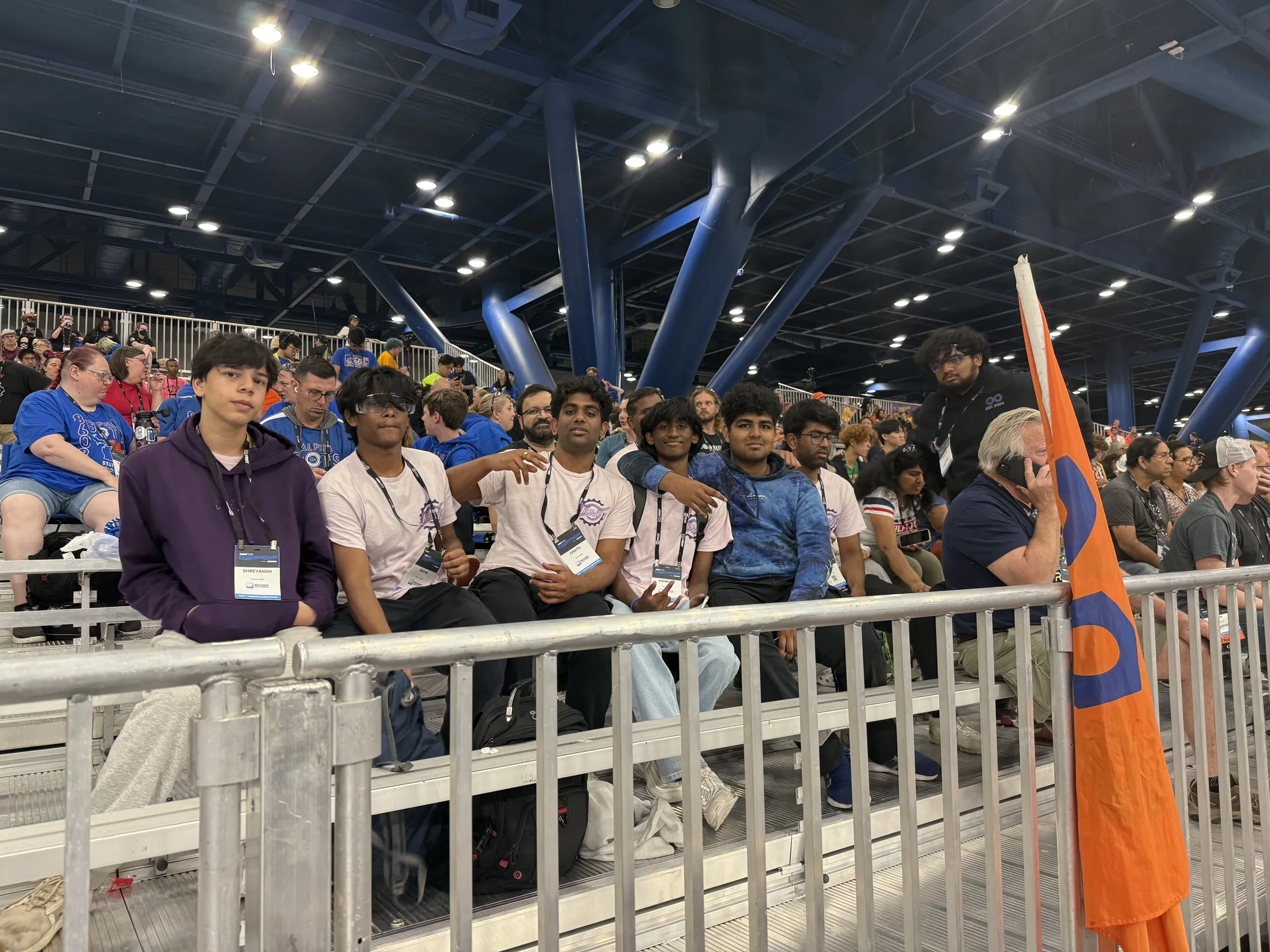 Members at the rail during a match