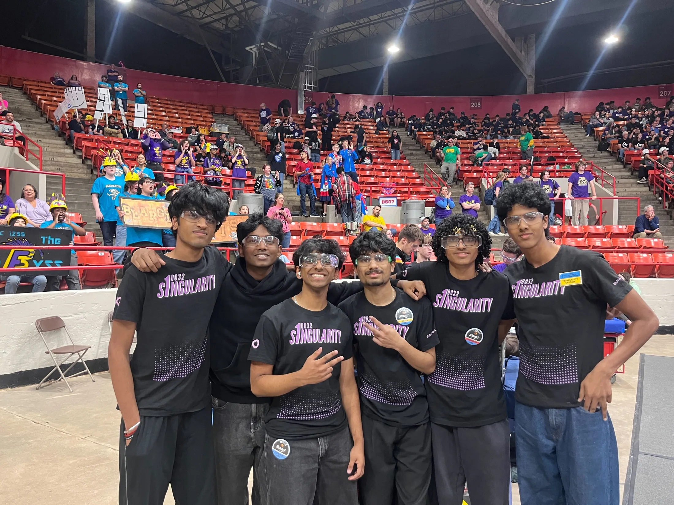 The team at the field
