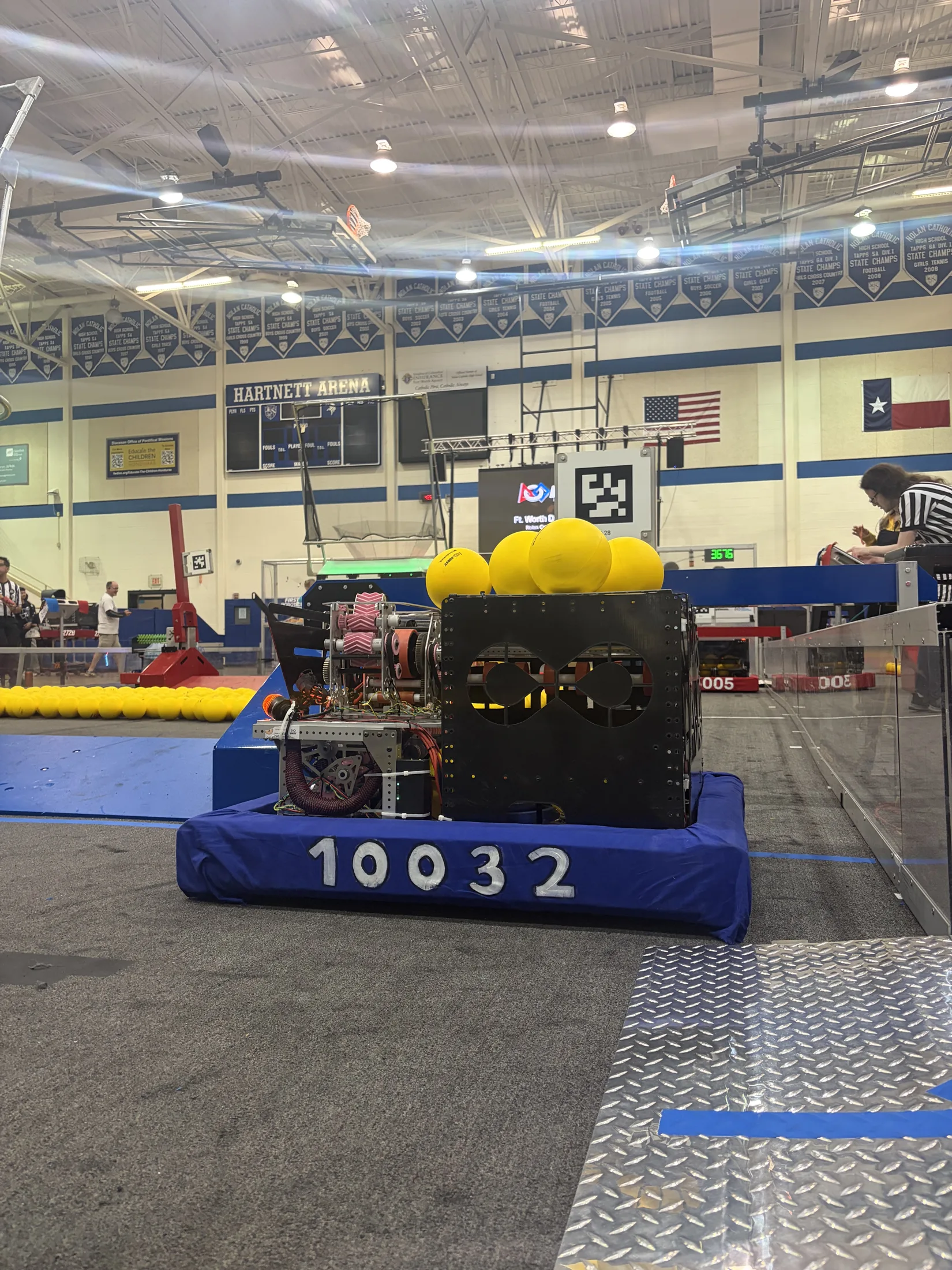 ORION on the practice field with fuel balls, Fort Worth district