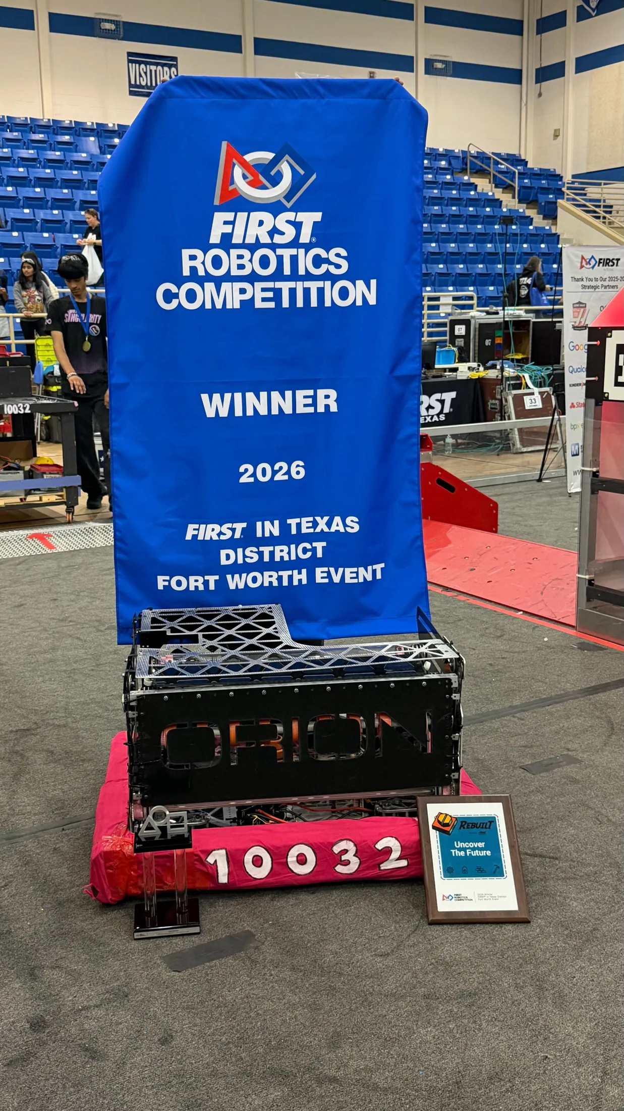 The winner banner and ORION