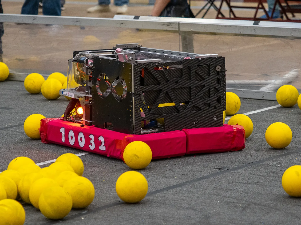 ORION collecting fuel balls on the field